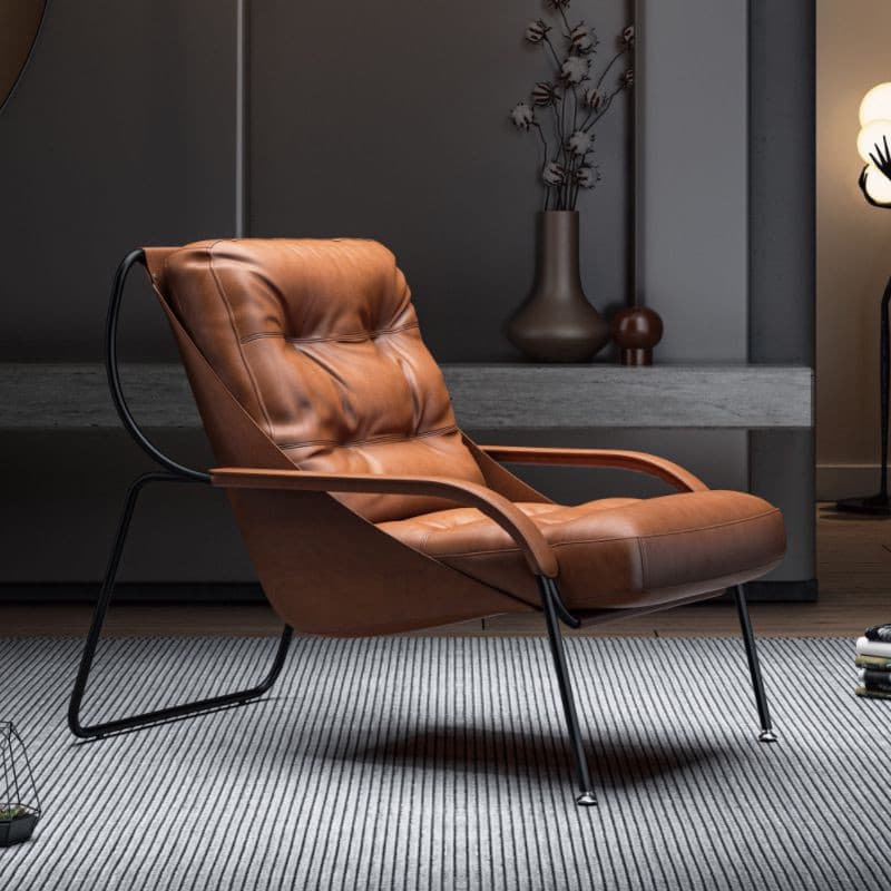Modern Leather lounge chair – yhomebaby - Main Image