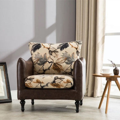 Leather fabric sofa chair