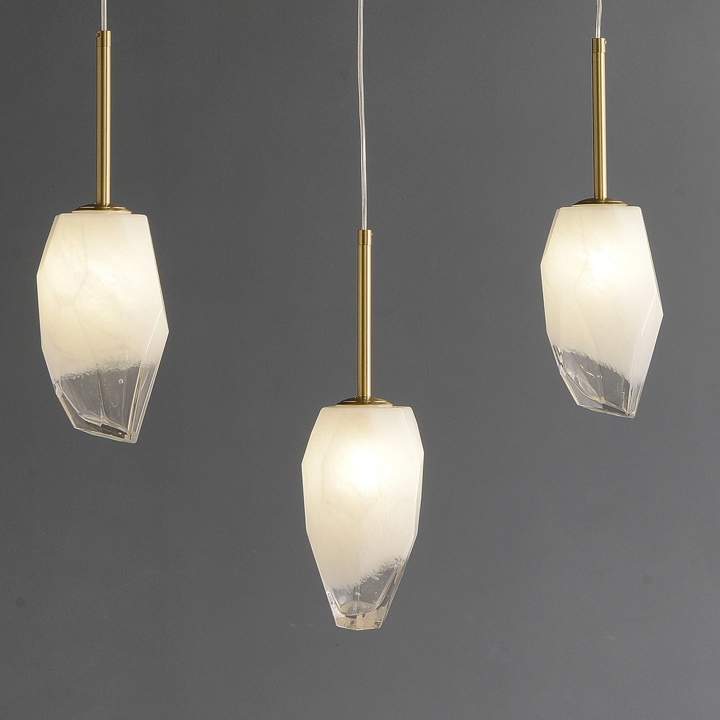 3 Lights Lily Line glass chandelier