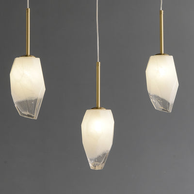 3 Lights Lily Line glass chandelier