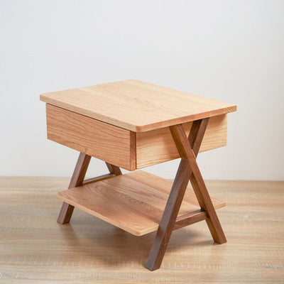 Solid wood side table