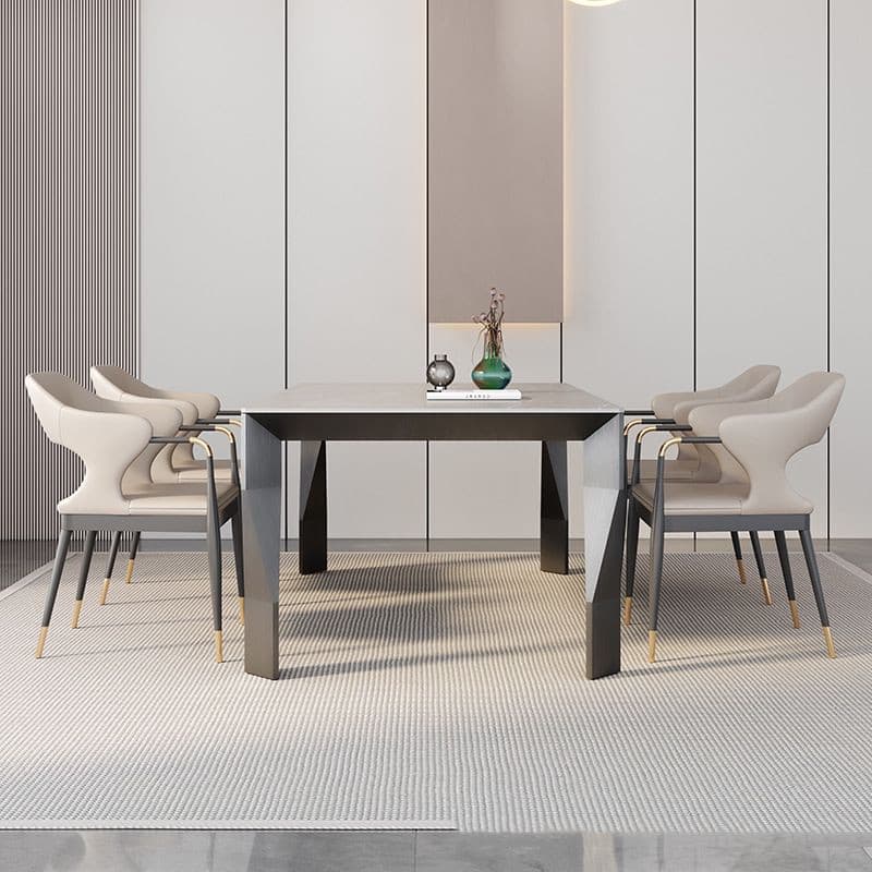 Luxury rectangular dining combination