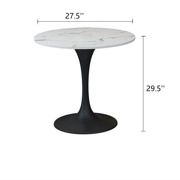 Round marble dining table