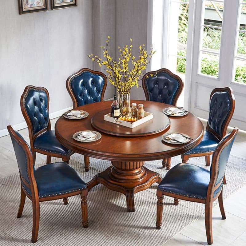 Solid wood table and chair combination