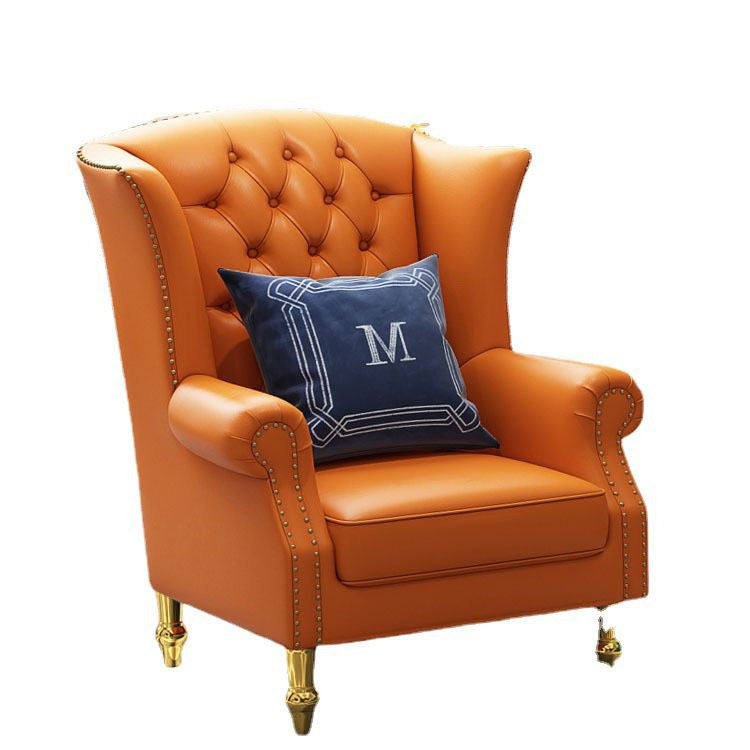 Lounge chair leather sofa