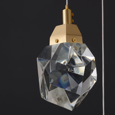5 Lights Round Polygonal Chandelier
