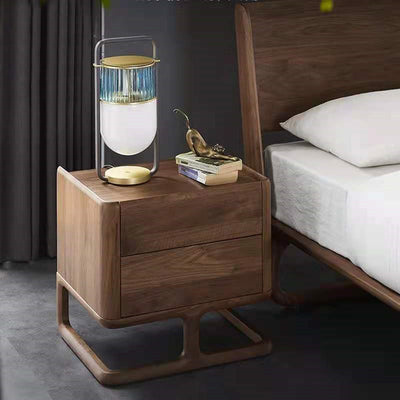 Solid wood bedside cabinet