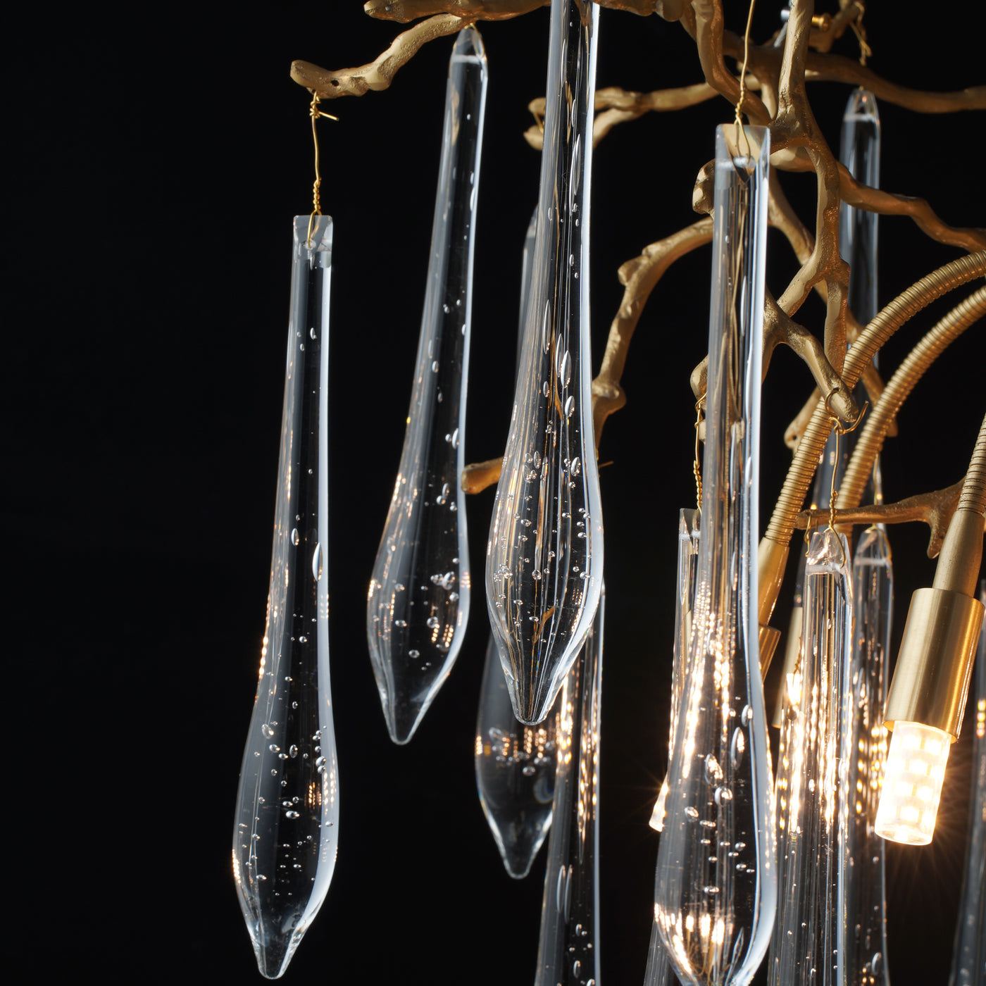 Modern Crystal Tassel Pendant Ring Ice Crystal Chandelier