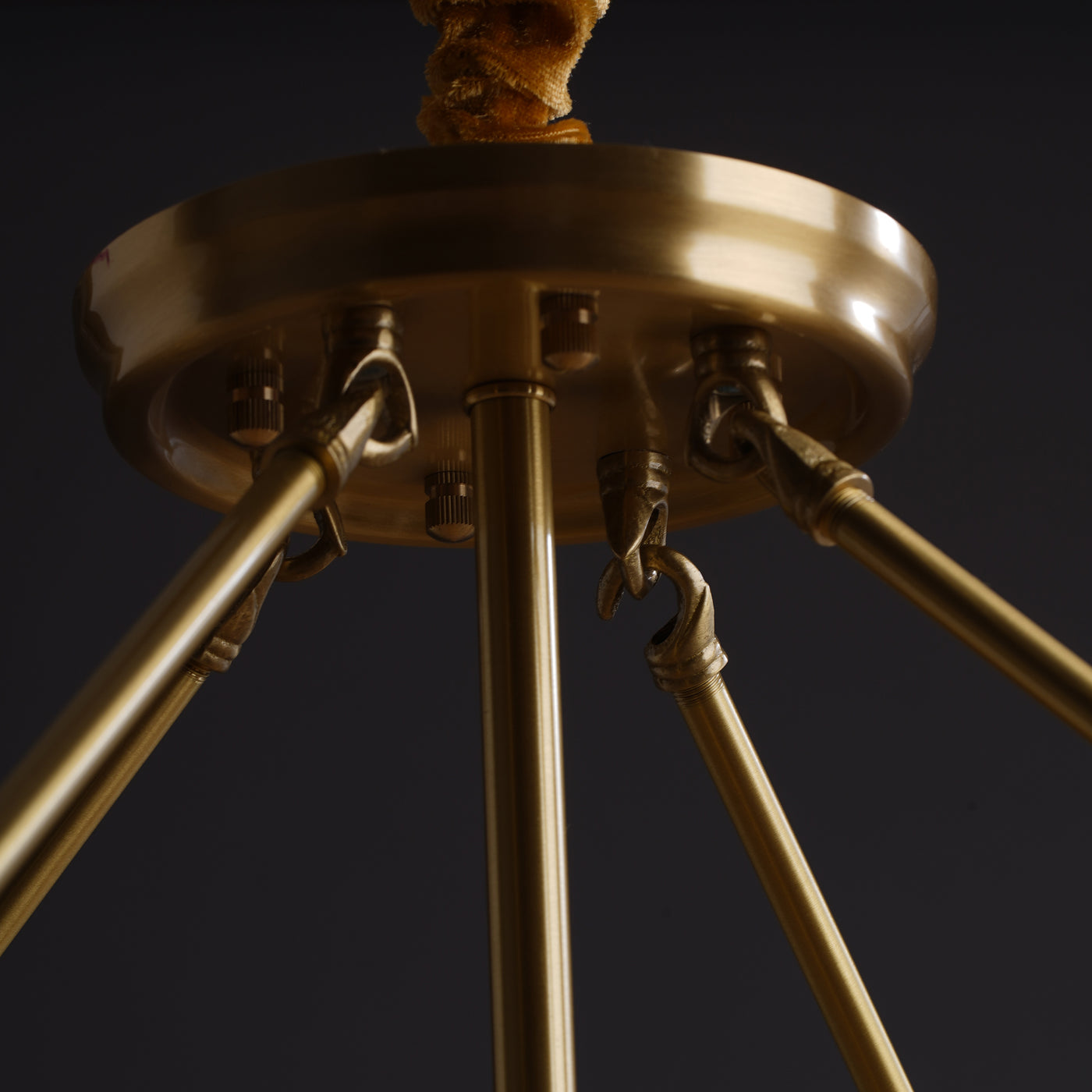 Postmodern luxury and full copper raindrop chandelier