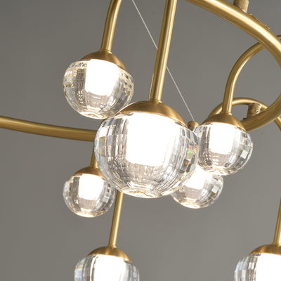 Creative brass ball chandelier