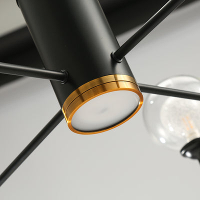 Black and gold modern chandelier