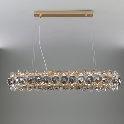 Luxury crystal long dining chandelier