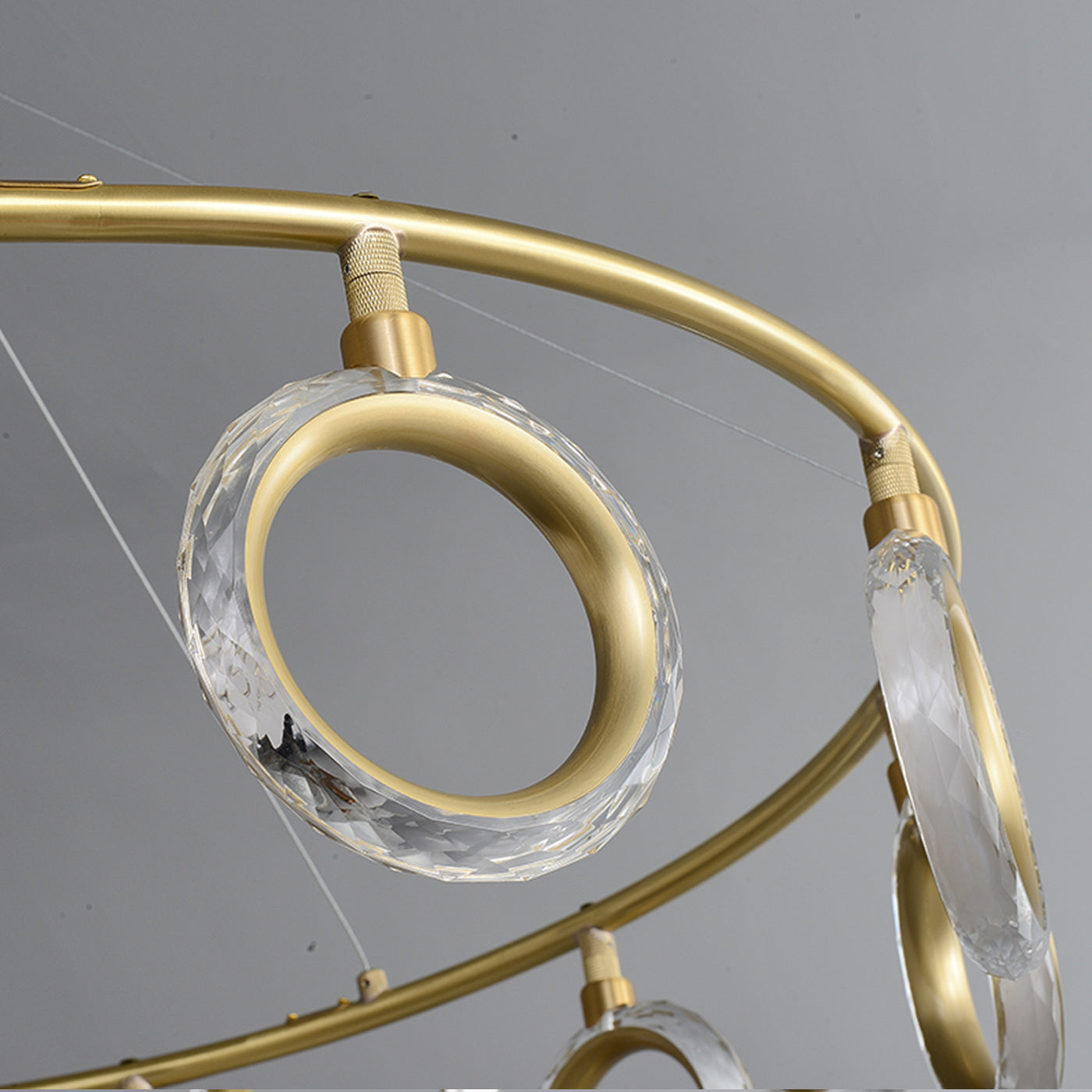Creative brass ring chandelier