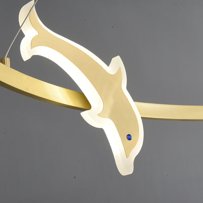 Mordern style Round dolphin chandelier