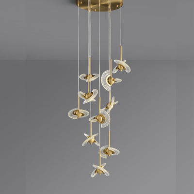 Spinning top chandelier