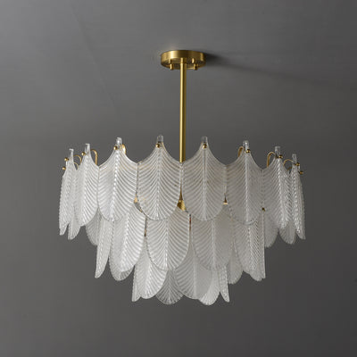 Postmodern luxury White Leaf Chandelier
