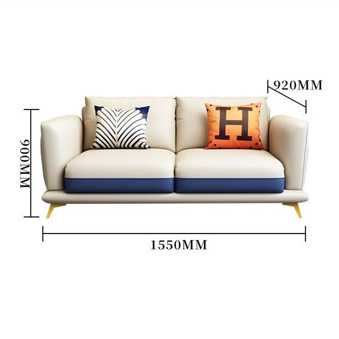 Modern luxury leather sofa combination