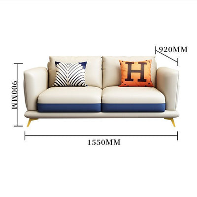 Modern luxury leather sofa combination