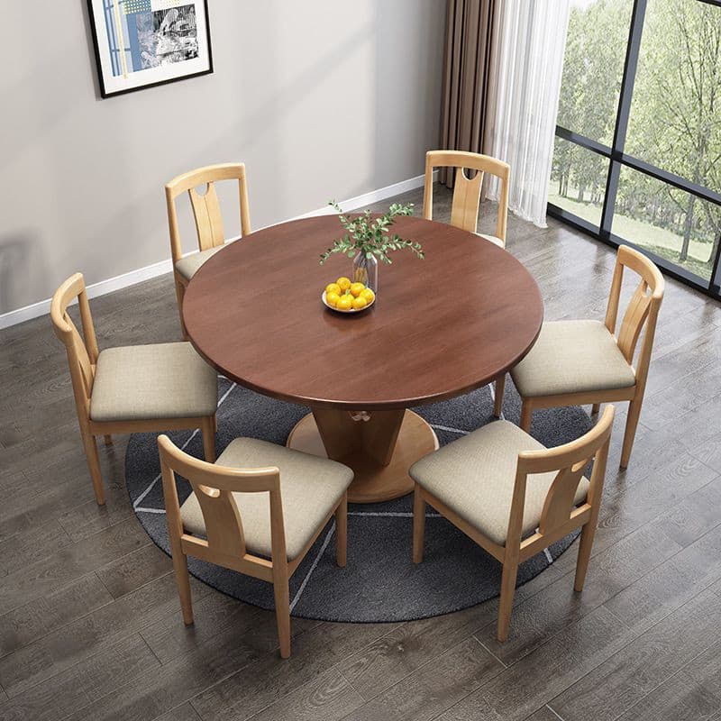 Solid wood dining table