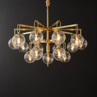 15-Lights Glass Ball Chandelier