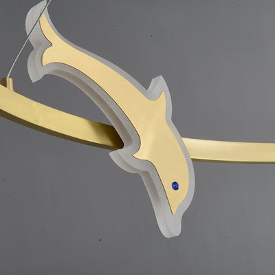 Mordern style Round dolphin chandelier