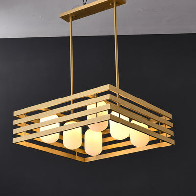 Modern brass pendant light