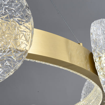 Creative simple disc brass chandelier