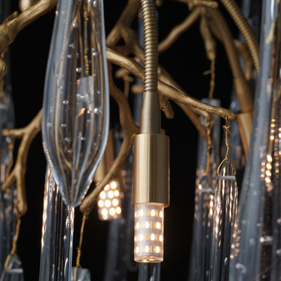 Modern Crystal Tassel Pendant Ring Ice Crystal Chandelier