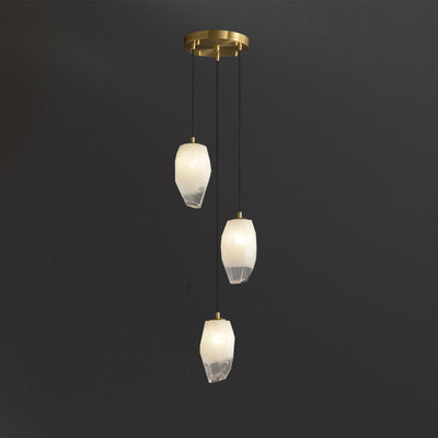 3 Lights Lily glass chandelier
