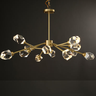 Postmodern luxury and brass chandelier