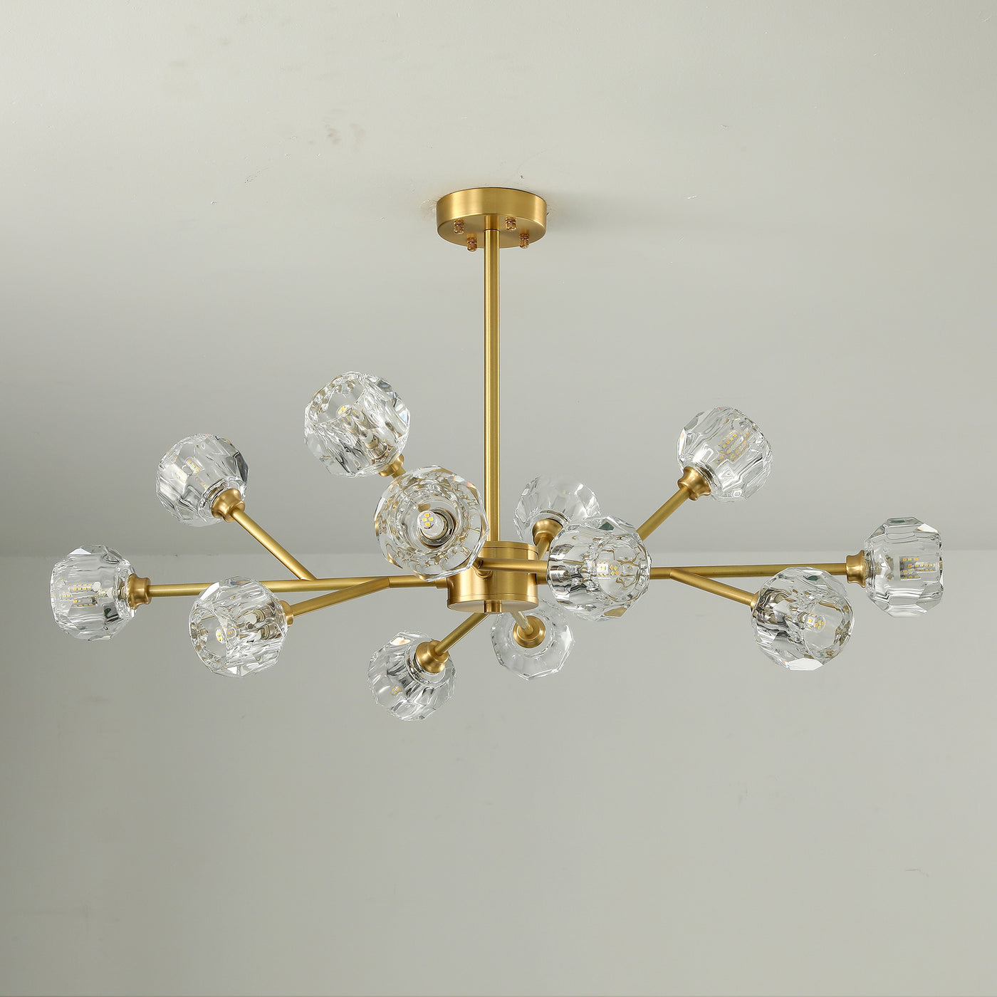Postmodern luxury and full copper chandelier