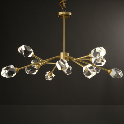Postmodern luxury and brass chandelier