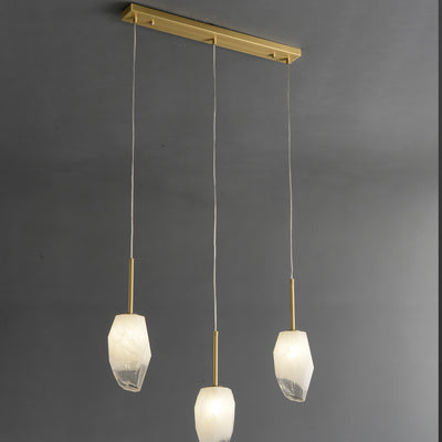 3 Lights Lily Line glass chandelier