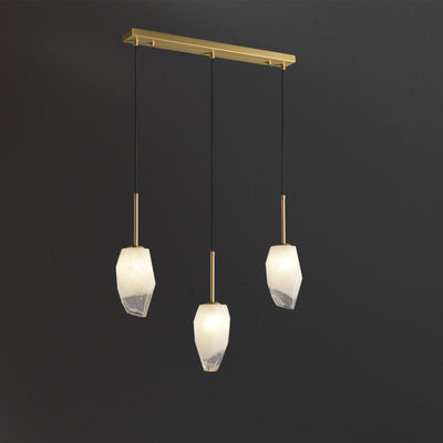 3 Lights Lily Line glass chandelier