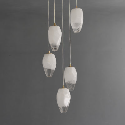 5 Lights Lily glass chandelier