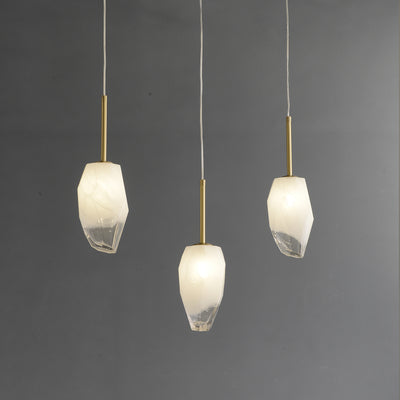 3 Lights Lily Line glass chandelier