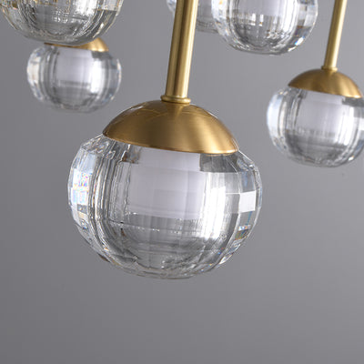 Creative brass ball chandelier