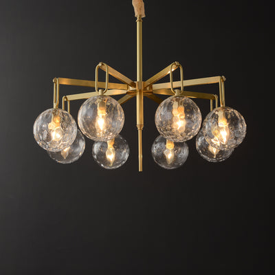 8-Lights Glass Ball Chandelier