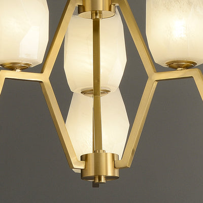 6 Lights Lily glass chandelier