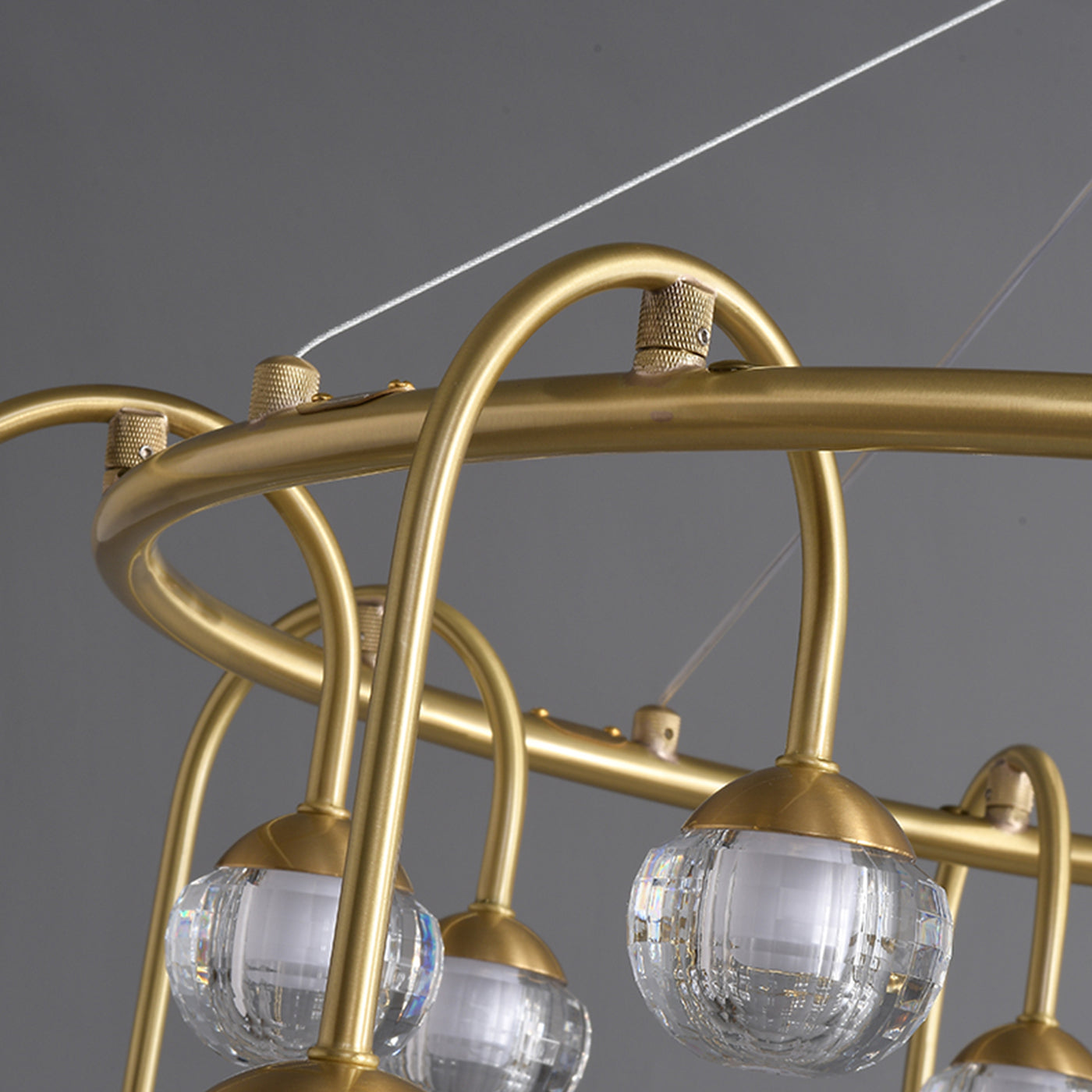 Creative brass ball chandelier