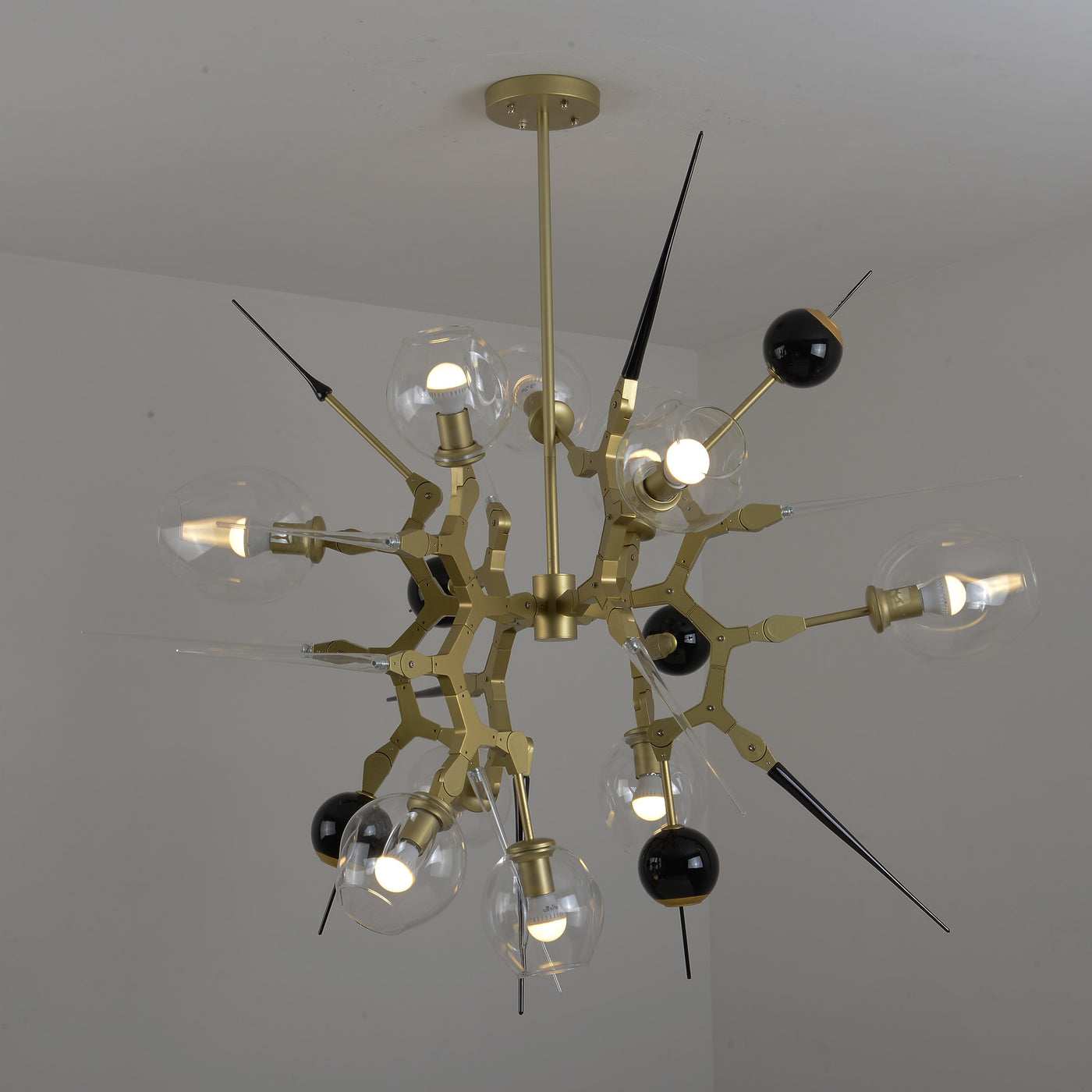 Brass Creative Firework Ball Chandelier