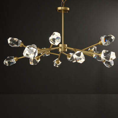 Postmodern luxury and brass chandelier
