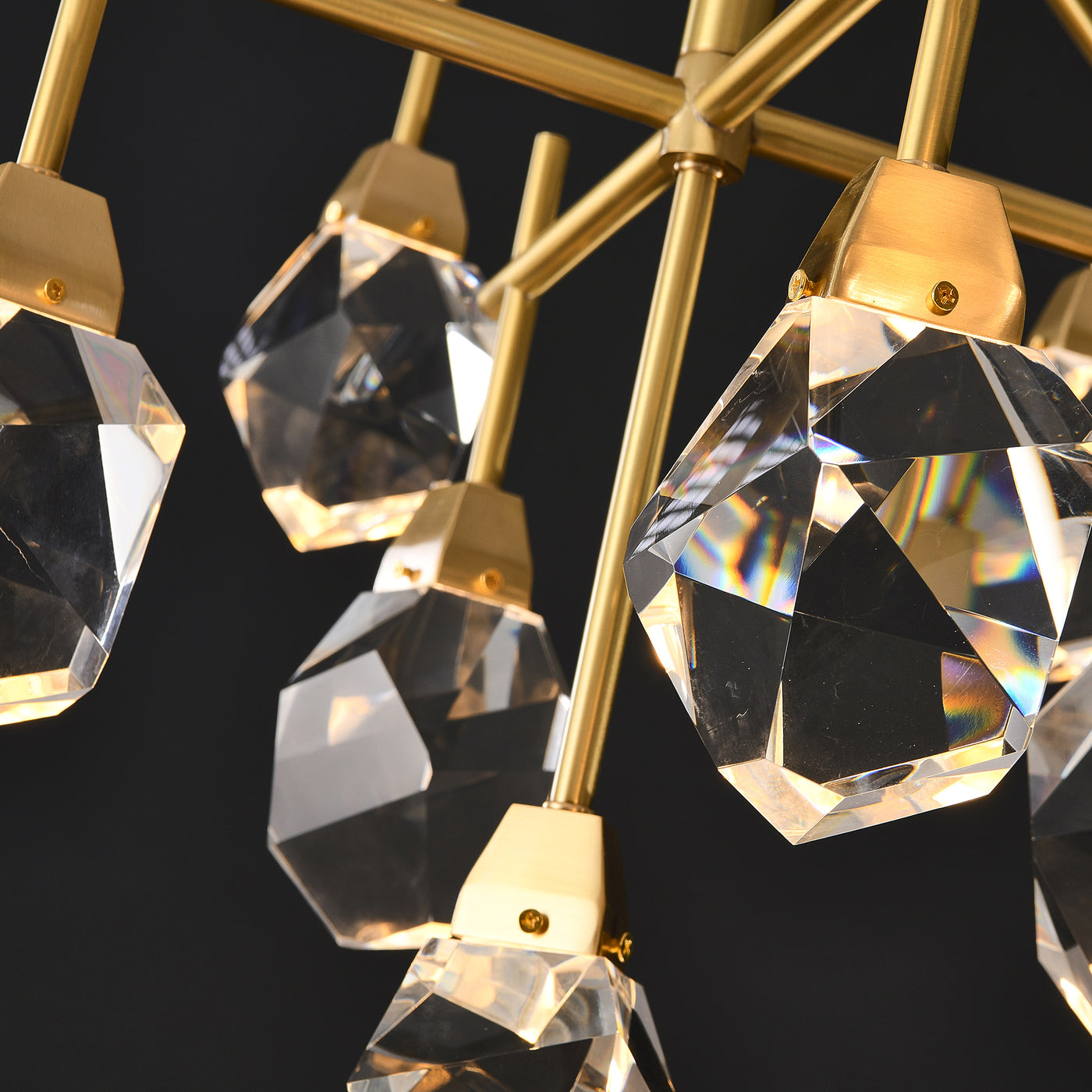 Clear Crystal Diamond Chandelier