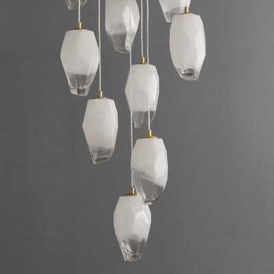 10 Lights Lily glass chandelier