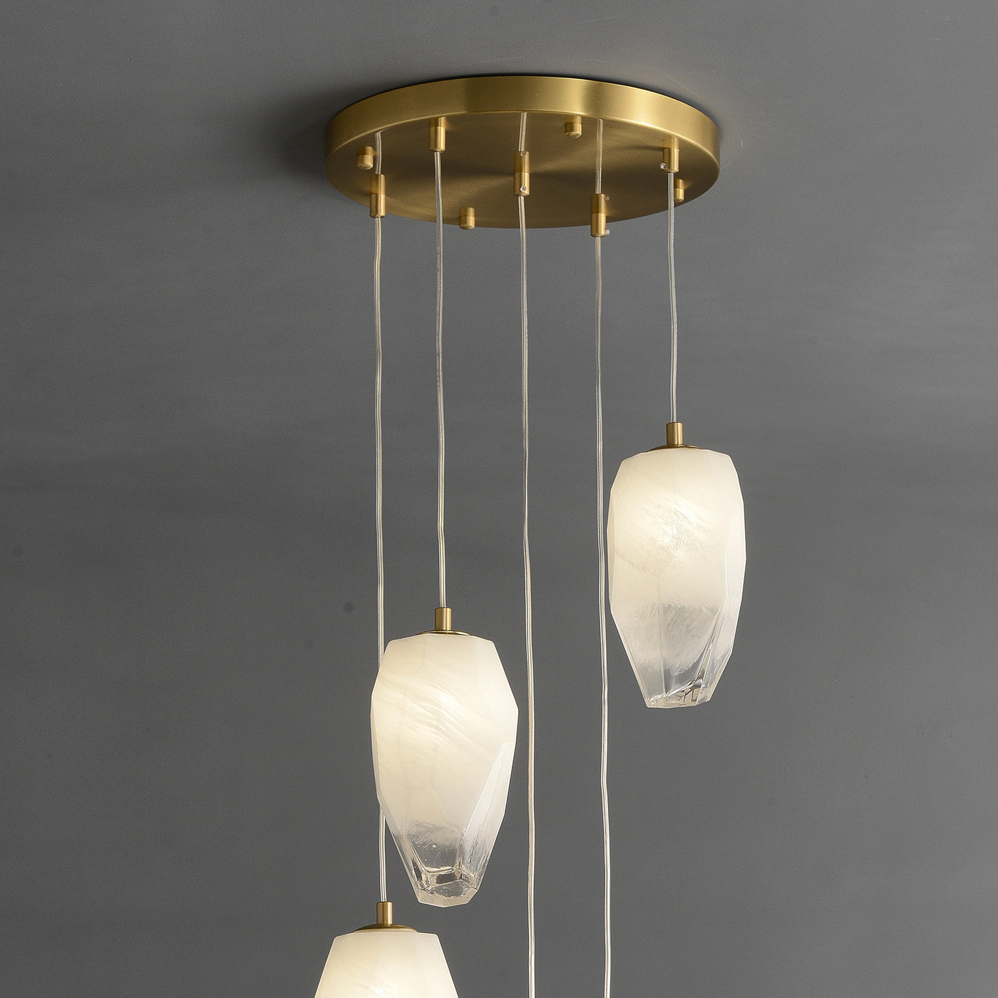 5 Lights Lily glass chandelier