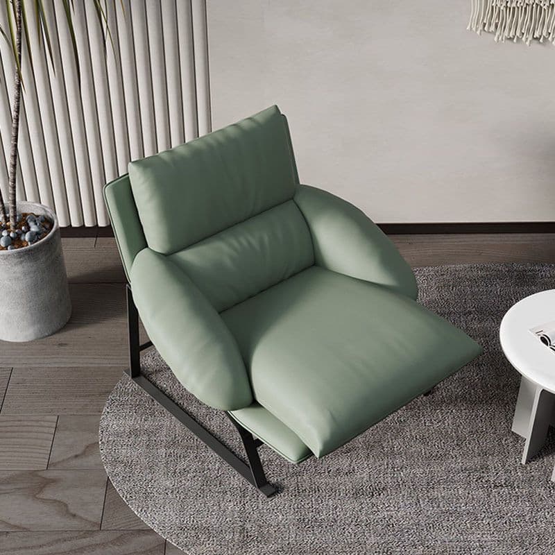 Upholstered leather technical fabric chair