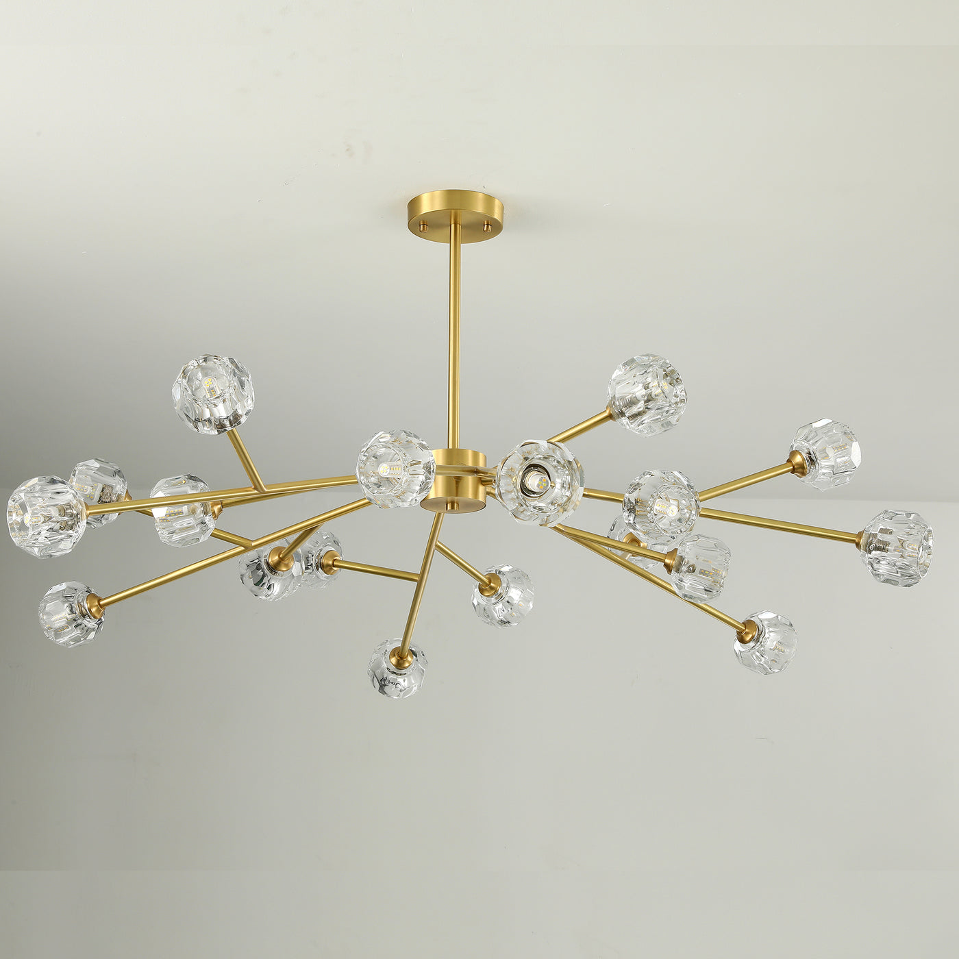 Postmodern luxury and full copper chandelier