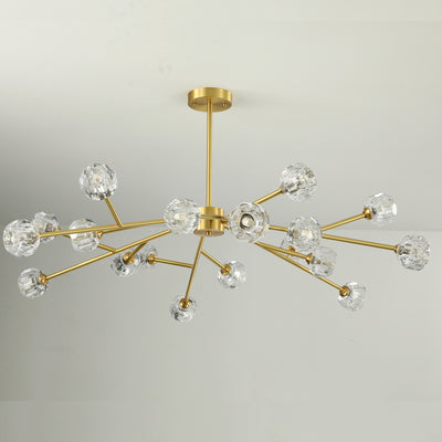 Postmodern luxury and full copper chandelier