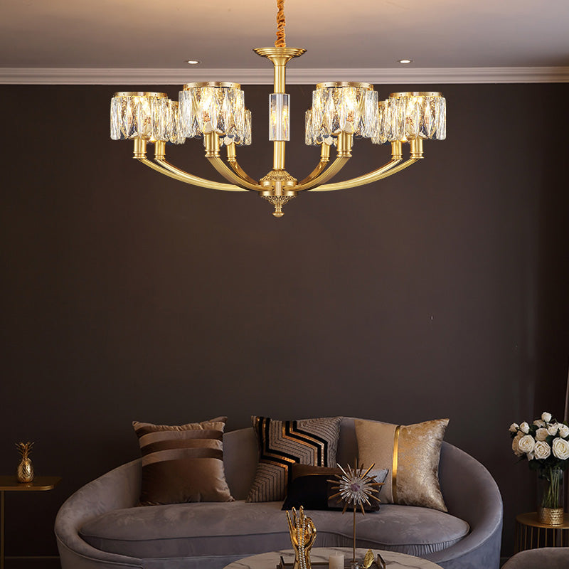 Light luxury all copper chandelier