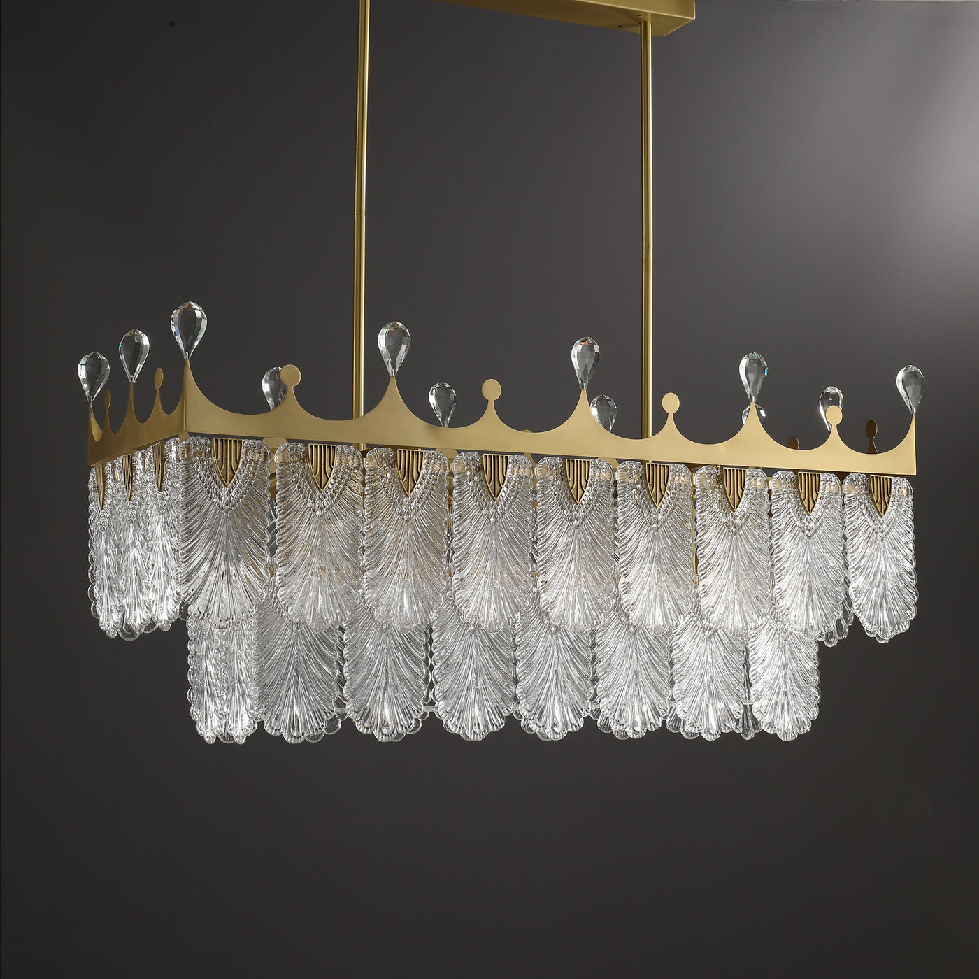 Creative crown rectangle Modern Chandelier